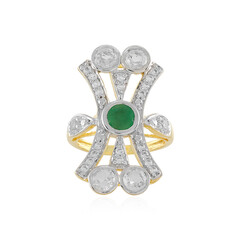 Anillo en plata con Esmeralda de Brasil
