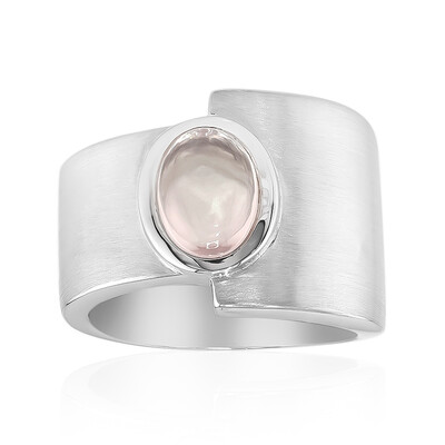 Anillo en plata con Cuarzo rosa