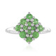 Anillo en plata con Tsavorita de Tanzania