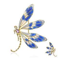 Broche en plata con Amatista