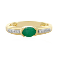 Anillo en plata con Esmeralda de Brasil