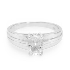 Anillo de hombre en plata con Petalita