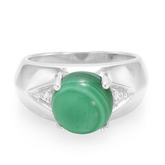Anillo de hombre en plata con Malaquita