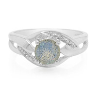 Anillo en plata con Espectrolita