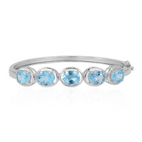 Brazalete en plata con Topacio azul cielo