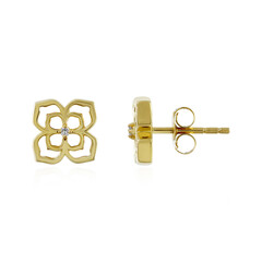 Pendientes en plata con Diamante I4 (J)