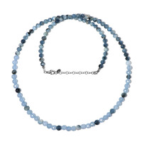 Collar en plata con Aguamarina musgo