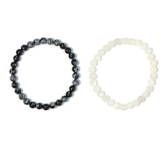 Brazalete con Piedra de Luna blanca