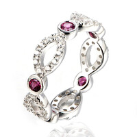 Anillo en plata con Rodolita