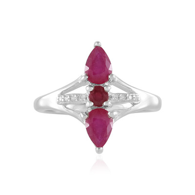 Anillo en plata con Rubí de Madagascar