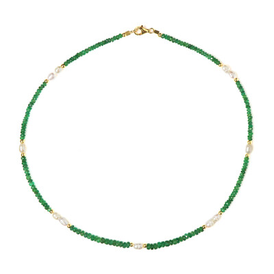 Collar en plata con Perla blanca Freshwater (Riya)