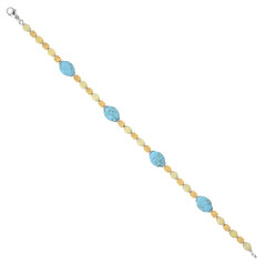 Brazalete en plata con Turquesa