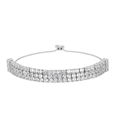 Brazalete en plata con Topacio blanco (Adela Silber)