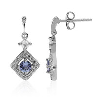 Pendientes en plata con Tanzanita