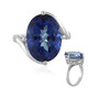 Anillo en plata con Topacio azul cobalto
