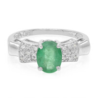 Anillo en plata con Esmeralda de Bahía