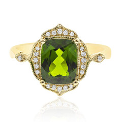 Anillo en oro con Diópsido de Rusia (CIRARI)