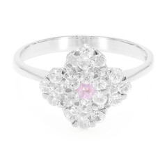 Anillo en plata con Zafiro de Ceilán rosa
