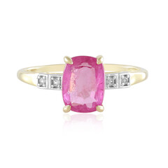 Anillo en oro con Zafiro rosa de Madagascar