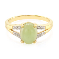 Anillo en plata con Crisoprasa imperial