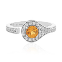 Anillo en plata con Granate mandarina