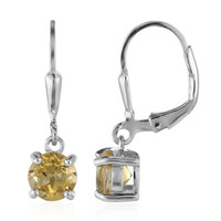Pendientes en plata con Citrino