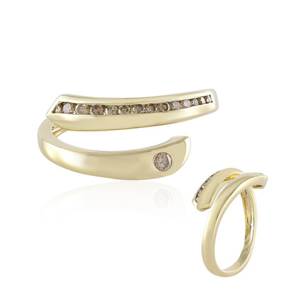 Anillo en oro con Diamante champán I2 (de Melo)