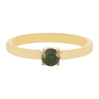 Anillo en plata con Diamante I3 verde