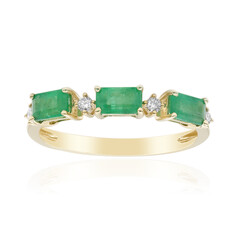 Anillo en oro con Esmeralda de Zambia AAA (CIRARI)