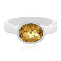 Anillo en plata con Cuarzo champán