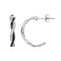 Pendientes en plata con Topacio blanco (Adela Silber)