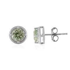 Pendientes en plata con Amatista verde