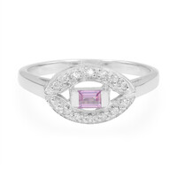 Anillo en plata con Zafiro rosado