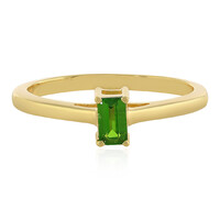 Anillo en plata con Diópsido de Rusia