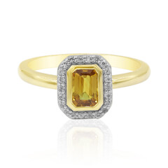 Anillo en oro con Zafiro naranja de Ban Ka Cha