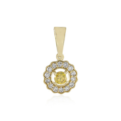 Colgante en oro con Diamante amarillo I1