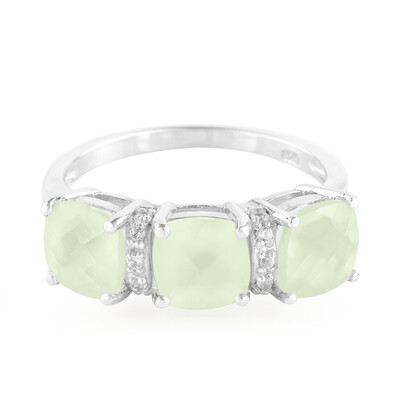 Anillo en plata con Prehnita