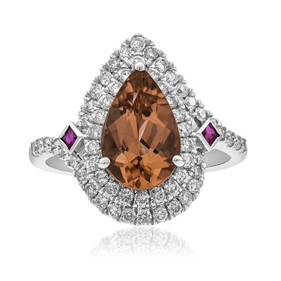 Anillo en oro con Turmalina neón del Congo (CIRARI)