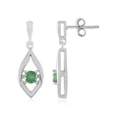 Pendientes en plata con Apatita verde