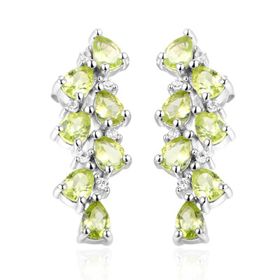 Pendientes en plata con Peridoto