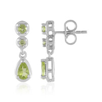 Pendientes en plata con Peridoto