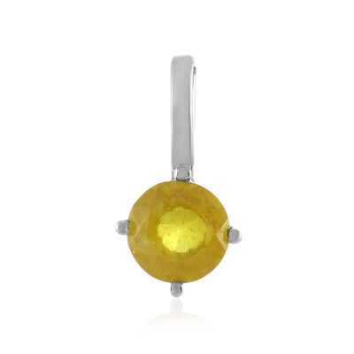 Colgante en plata con Zafiro amarillo de Madagascar