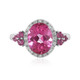 Anillo en plata con Topacio rosa