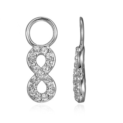 Pendientes en plata con Topacio blanco