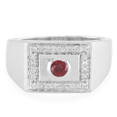 Anillo en plata con Rubí de Malawi