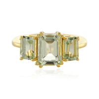 Anillo en plata con Amatista verde