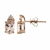 Pendientes en oro con Morganita AAA (CIRARI)