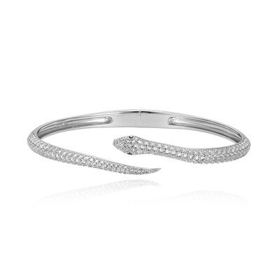 Brazalete en plata con Topacio blanco