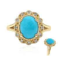 Anillo en oro con Turquesa bella durmiente