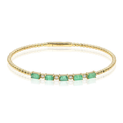 Brazalete en oro con Esmeralda de Zambia AAA (CIRARI)